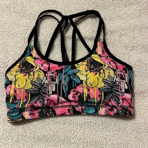 Born Primitive Rhapsody Bra Retro Flora Blue Pink Yellow - Picture 3 of 9